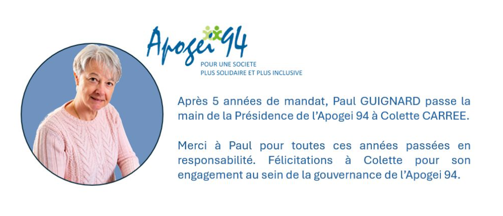 Nouvelle présidence à l’Apogei 94